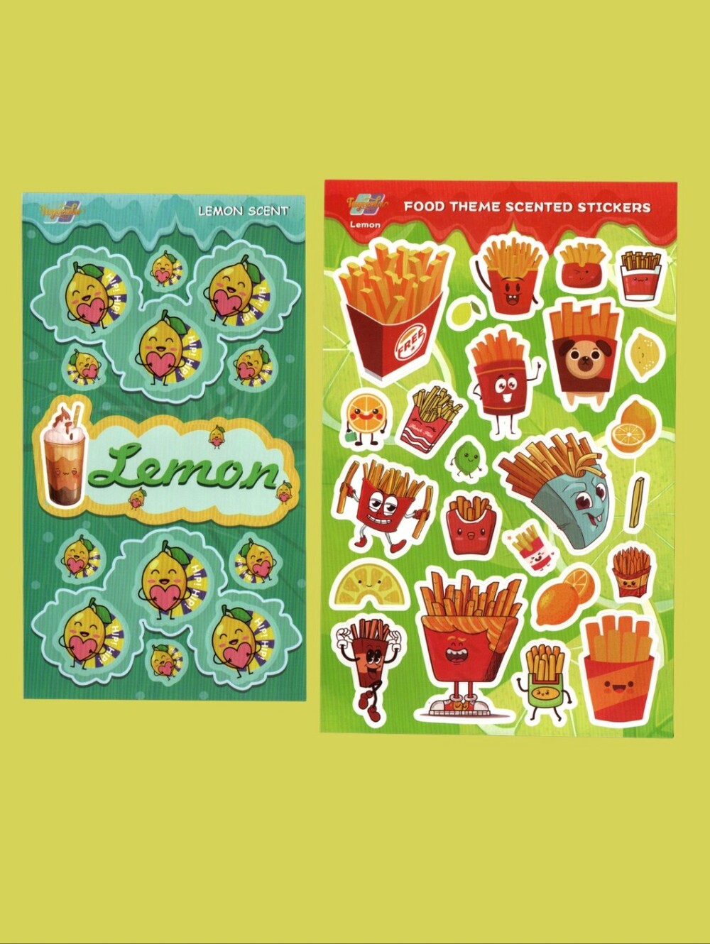 Modern Lemon Scented Scratch n' Sniff Stickers 2 Sheets
